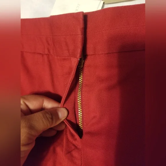 J.crew Chino City Short Women's Size 8 Color Red - Picture 3 of 10